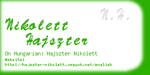 nikolett hajszter business card